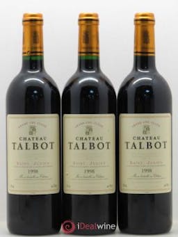 Château Talbot 4ème Grand Cru Classé  1998 - Lot of 3 Bottles