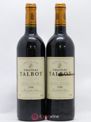 Château Talbot 4ème Grand Cru Classé  1998 - Lot de 2 Bouteilles