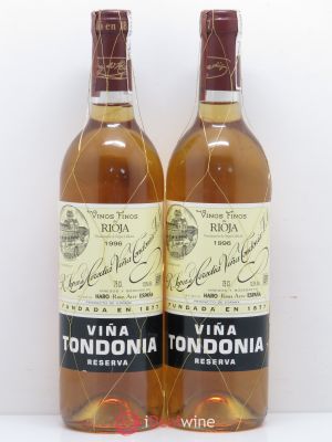 Rioja DOCa Vina Tondonia Reserva R. Lopez de Heredia  1996 - Lot of 2 Bottles