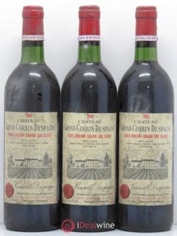 Château Grand Corbin Despagne Grand Cru Classé  1982 - Lot of 3 Bottles