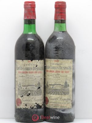 Château Grand Corbin Despagne Grand Cru Classé  1977 - Lot of 2 Bottles