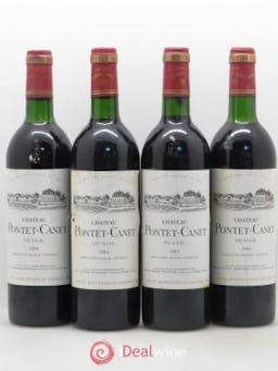 Château Pontet Canet 5ème Grand Cru Classé  1984 - Lot de 4 Bouteilles