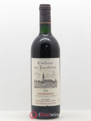 Château Clos des Jacobins Grand Cru Classé  1986 - Lot of 1 Bottle
