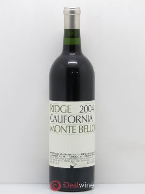 Santa Cruz Mountains Monte Bello Ridge Vineyards  2004 - Lot de 1 Bouteille
