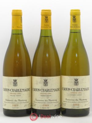 Corton-Charlemagne Grand Cru Bonneau du Martray (Domaine)  1989 - Lot of 3 Bottles