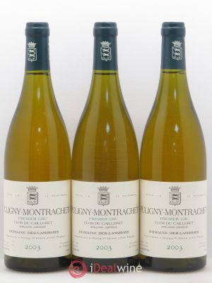 Puligny-Montrachet 1er Cru Clos du cailleret Domaine des Lambrays  2003 - Lot of 3 Bottles