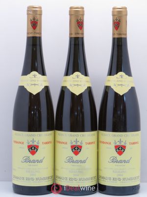 Riesling Grand Cru Brand Zind-Humbrecht (Domaine) Wintzenhein Vendanges tardives 2004 - Lot of 3 Bottles