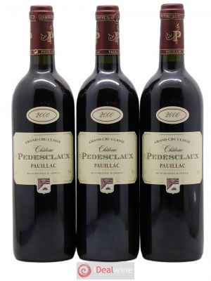 Château Pedesclaux 5ème Grand Cru Classé  2000 - Lot of 3 Bottles
