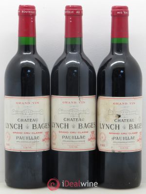 Château Lynch Bages 5ème Grand Cru Classé  1989 - Lot of 3 Bottles
