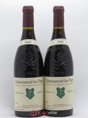 Châteauneuf-du-Pape Réserve des Célestins Henri Bonneau & Fils  2000 - Lot of 2 Bottles