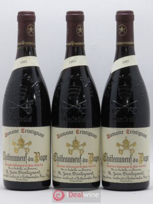 Châteauneuf-du-Pape Jean Trintignant 2001 - Lot of 3 Bottles