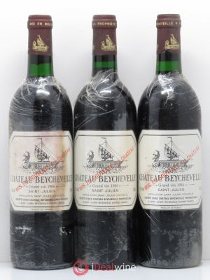 Château Beychevelle 4ème Grand Cru Classé  1986 - Lot of 3 Bottles