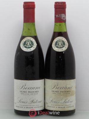 Beaune 1er Cru Vignes Franches Louis Latour (Domaine) (sans prix de réserve) 1978 - Lot de 2 Bouteilles
