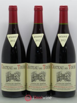 Côtes du Rhône Château des Tours E.Reynaud (no reserve) 2012 - Lot of 3 Bottles