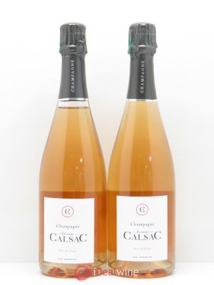 Brut Champagne Champagne Etienne Calsac Rosé de Craie 1er Cru 89% Chardo 11% Pinot N Brut  - Lot de 2 Bouteilles