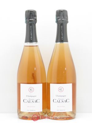Brut Champagne Champagne Etienne Calsac Rosé de Craie 1er Cru 89% Chardo 11% Pinot N Brut  - Lot de 2 Bouteilles