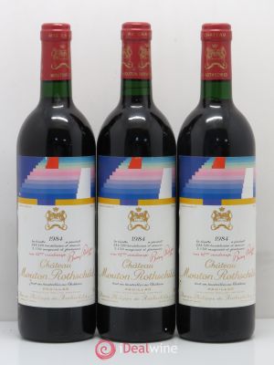 Château Mouton Rothschild 1er Grand Cru Classé  1984 - Lot of 3 Bottles