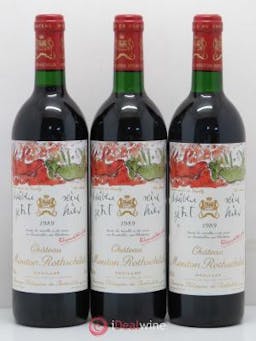 Château Mouton Rothschild 1er Grand Cru Classé  1989 - Lot of 3 Bottles
