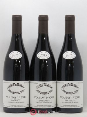 Volnay 1er Cru Santenots Sylvie Esmonin  2015 - Lot of 3 Bottles