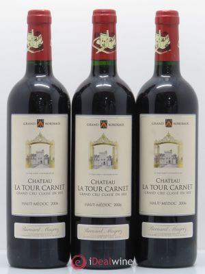 Château La Tour Carnet 4ème Grand Cru Classé  2006 - Lot of 3 Bottles