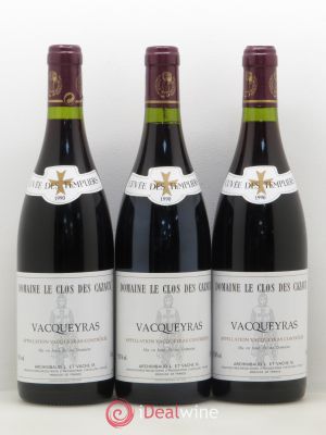 Vacqueyras Cuvée des Templiers Domaine Le Clos Des Cazaux 1990 - Lot of 3 Bottles