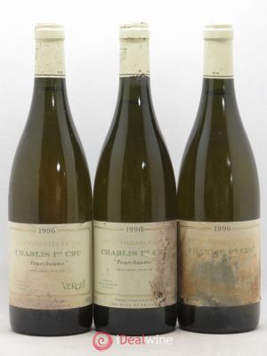 Chablis 1er Cru Fourchaume Vieilles vignes de Vaulorens Verget  1996 - Lot de 3 Bouteilles