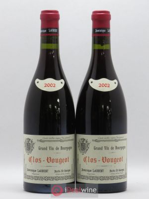 Clos de Vougeot Grand Cru Vieilles vignes Sui Generis Dominique Laurent  2002 - Lot of 2 Bottles