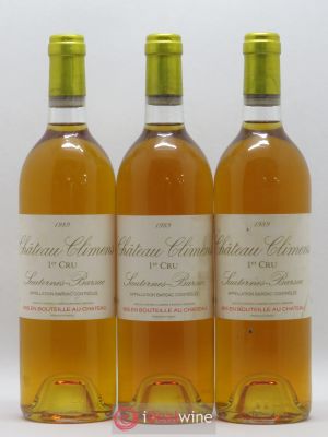 Château Climens 1er Grand Cru Classé  1989 - Lot de 3 Bouteilles