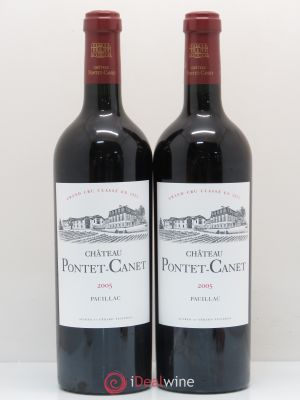 Château Pontet Canet 5ème Grand Cru Classé  2005 - Lot of 2 Bottles