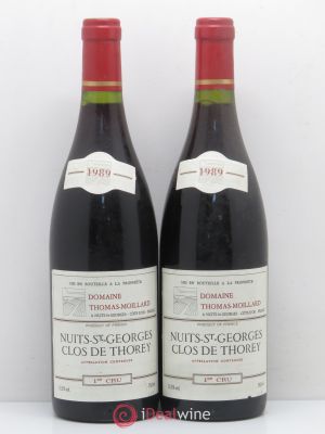Nuits Saint-Georges 1er Cru Clos du Thorey Thomas Moillard 1989 - Lot de 2 Bouteilles