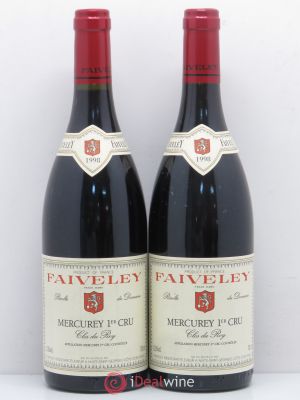 Mercurey 1er Cru Clos du roi Faiveley 1998 - Lot of 2 Bottles