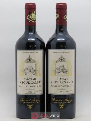 Château La Tour Carnet 4ème Grand Cru Classé  2012 - Lot de 2 Bouteilles