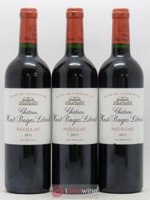 Château Haut Bages Libéral 5ème Grand Cru Classé  2011 - Lot of 3 Bottles