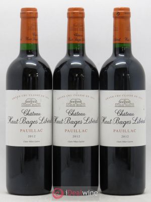 Château Haut Bages Libéral 5ème Grand Cru Classé  2012 - Lot of 3 Bottles