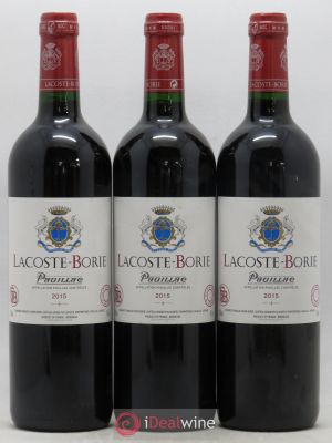Lacoste Borie  2015 - Lot of 3 Bottles