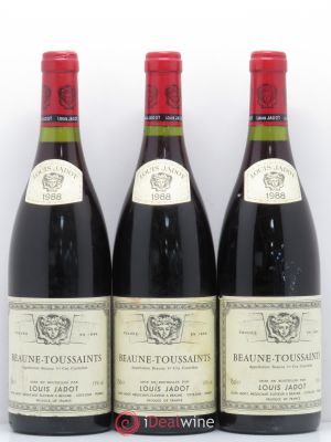 Beaune 1er Cru Toussaints Jadot 1988 - Lot of 3 Bottles