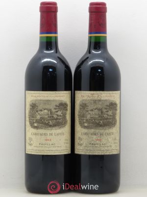 Carruades de Lafite Rothschild Second vin  1993 - Lot de 2 Bouteilles