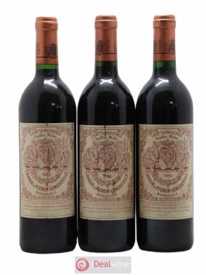 Pichon Longueville Baron 2ème Grand Cru Classé  1990 - Lot de 3 Bouteilles