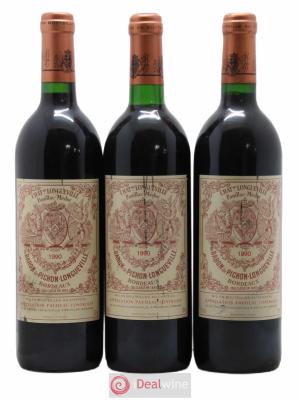 Pichon Longueville Baron 2ème Grand Cru Classé  1990 - Lot de 3 Bouteilles