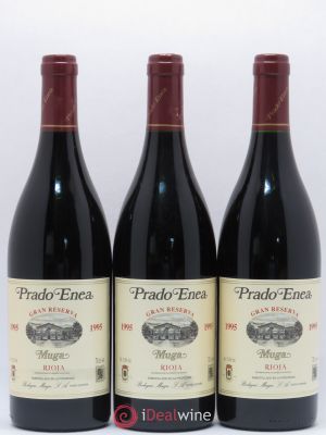 Rioja DOCa Gran Reserva Muga Prado Enea (no reserve) 1995 - Lot of 3 Bottles