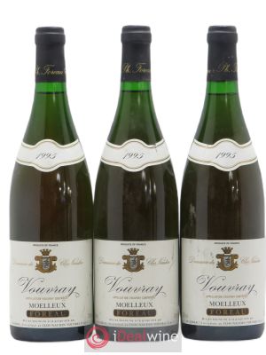 Vouvray Moelleux Clos Naudin - Philippe Foreau  1995 - Lot of 3 Bottles