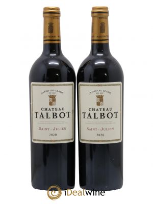 Château Talbot 4ème Grand Cru Classé  2020 - Lot of 2 Bottles