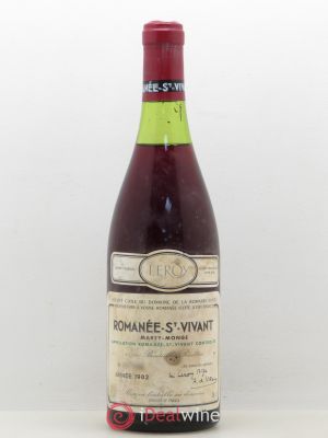Romanée-Saint-Vivant Grand Cru Domaine de la Romanée-Conti  1982 - Lot of 1 Bottle