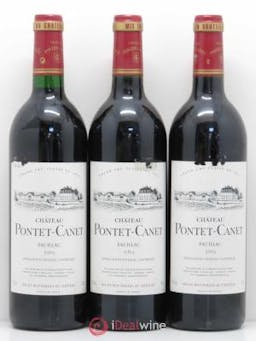 Château Pontet Canet 5ème Grand Cru Classé  1994 - Lot de 3 Bouteilles