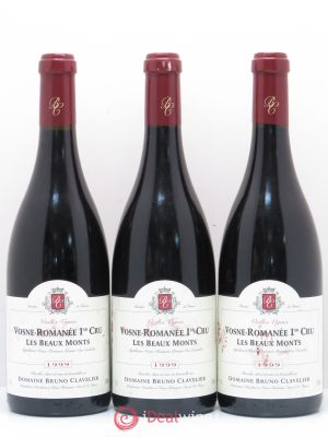 Vosne-Romanée 1er Cru Les Beaux Monts Vieilles Vignes Domaine Bruno Clavelier 1999 - Lot of 3 Bottles