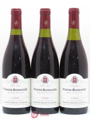 Vosne-Romanée Vieilles Vignes Bruno Clavelier 1999 - Lot de 3 Bouteilles