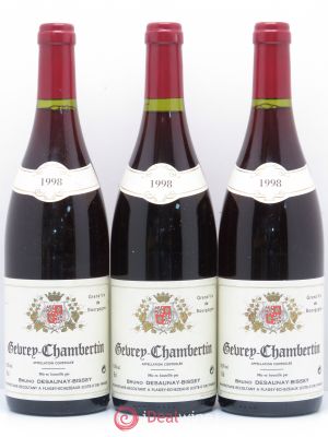 Gevrey-Chambertin Domaine Bruno Desaunay-Bissey 1998 - Lot of 3 Bottles