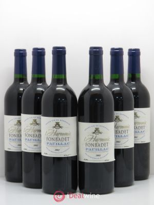 Château Fonbadet L'Harmonie de Fonbadet  2002 - Lot of 6 Bottles
