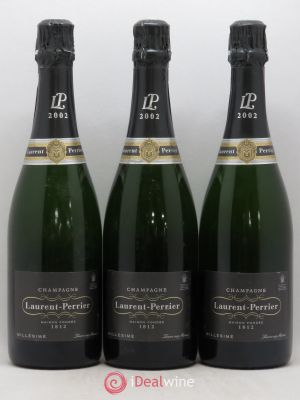 Champagne Champagne Brut Laurent Perrier 2002 - Lot de 3 Bouteilles