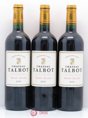Château Talbot 4ème Grand Cru Classé  2009 - Lot of 3 Bottles